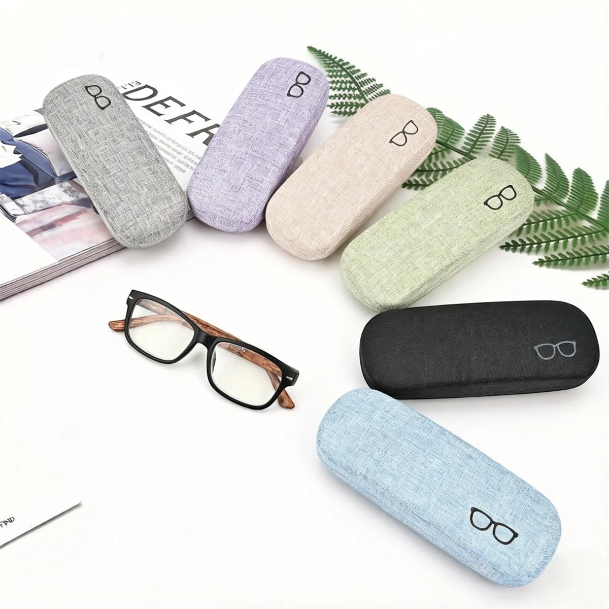 High Quality Glasses Case For Men Women Linen Cloth Eyeglass Cases Cover Hard Portable Spectacles Box Holder Eyewear Storage PH1