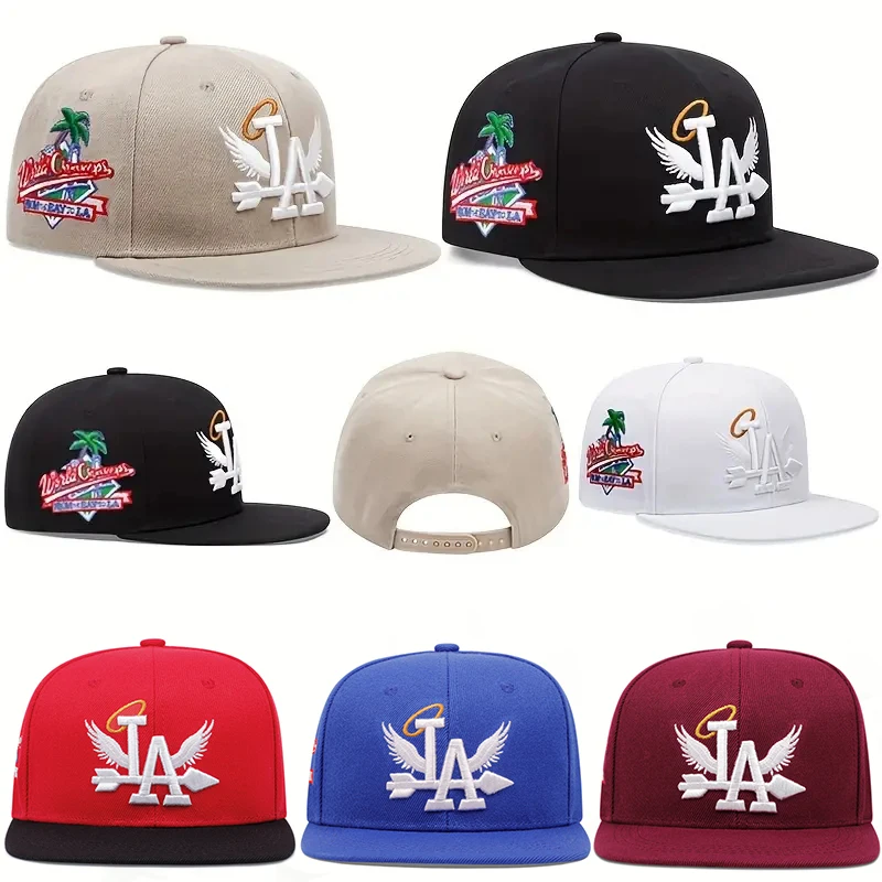 2024 nowe napisy wzór skrzydła drzewo kokosowe haft z boku moda wysokiej jakości Snapback męski uniwersalny kapelusz baseballówka w stylu Casual