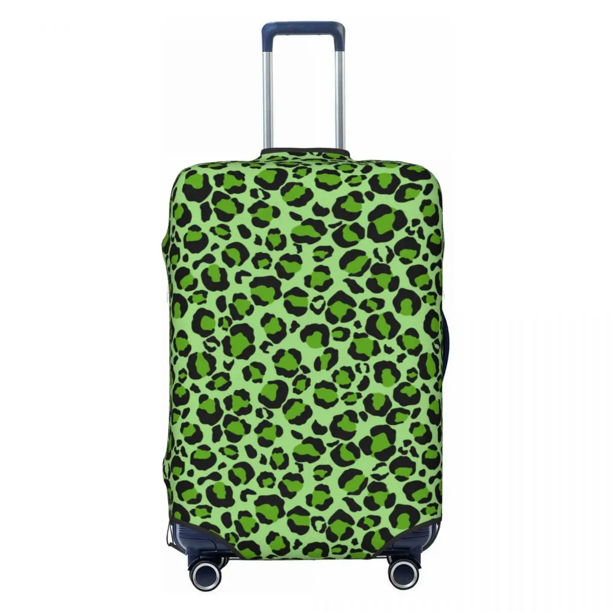 

Custom Green Leopard Print Luggage Cover Cute Animal Cheetah Pattern Suitcase Protector Covers Suit For 18-32 inch