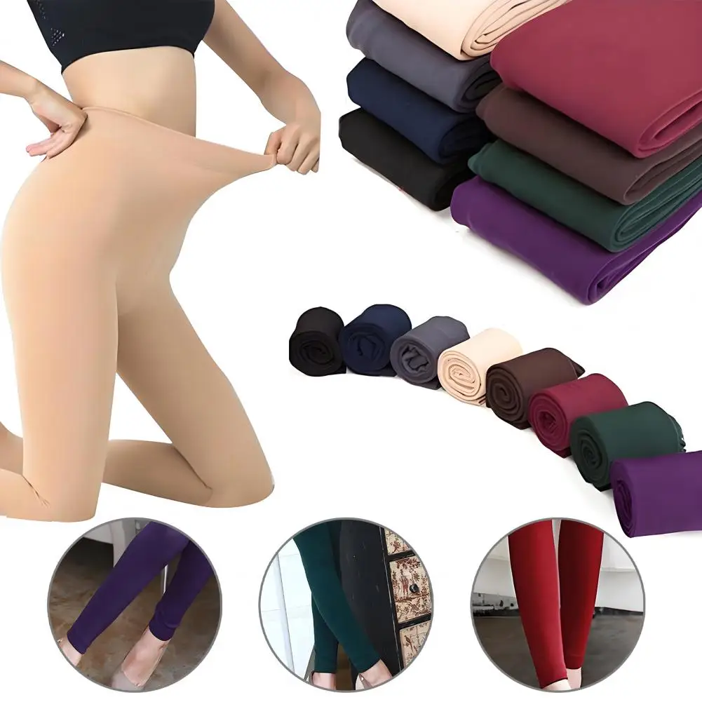 2026 Women Pantyhose Elastic Tight Fit Slim Butt Lifting High Waist Design Leggings Thick Pants Women High Waist Leggings 95
