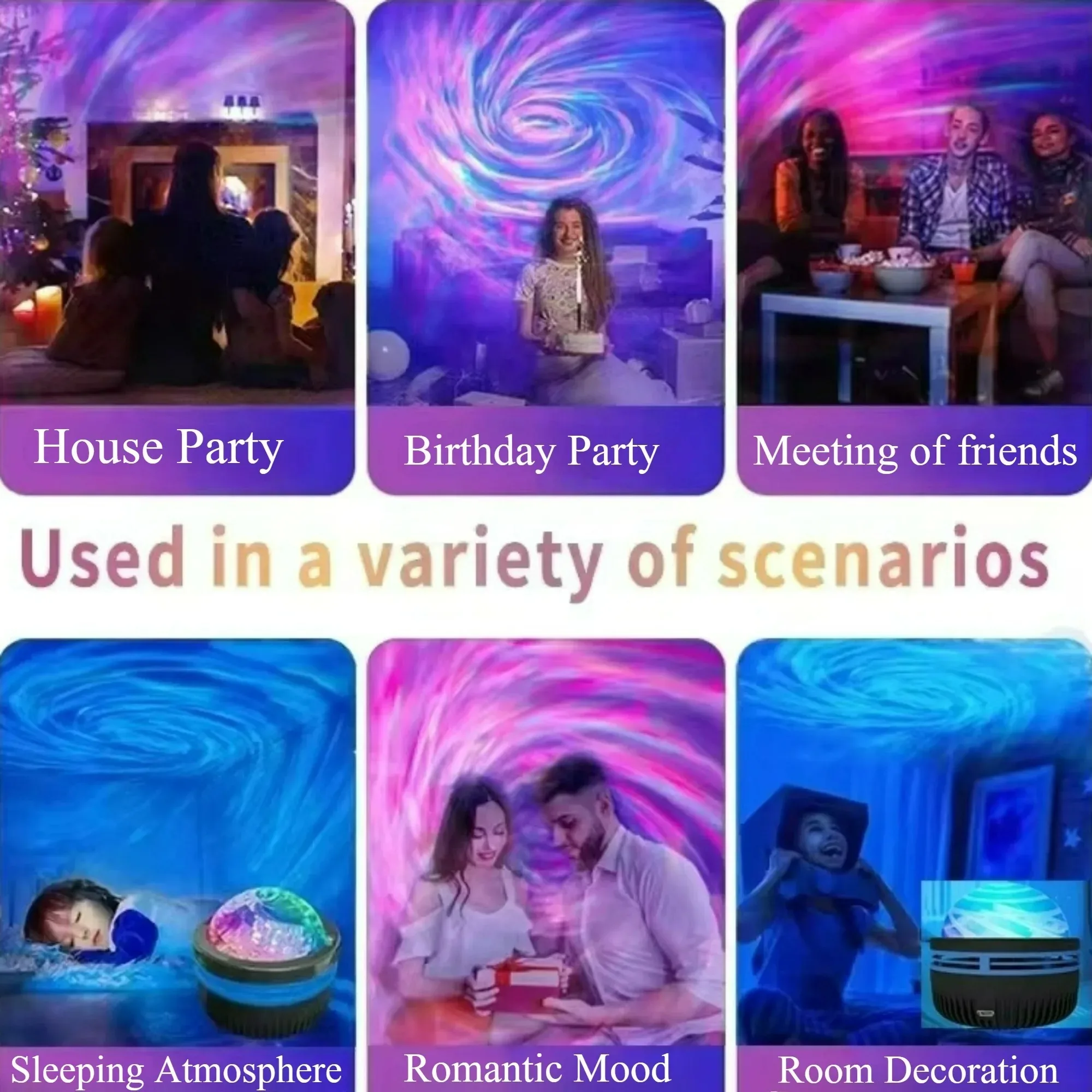 Northern Lights Starry Sky Projector LED Night Light with Remote Control USB A Variety of Styles for Home Bedroom Party Decor