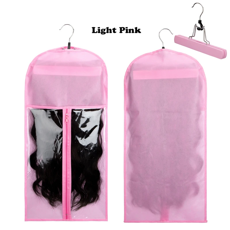 Nunify Wig Storage Bag With Hanger For Hair Bundles Clip In Hair Piece Gift Hair Bag Anti Dust Portable Wig Packaging Bags