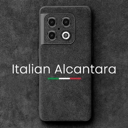 ALCANTARA Case for OnePlus 13 12 11 10 Pro 5G Luxury Supercar Interior Same Artificial Leather Business Phone Cases Cover