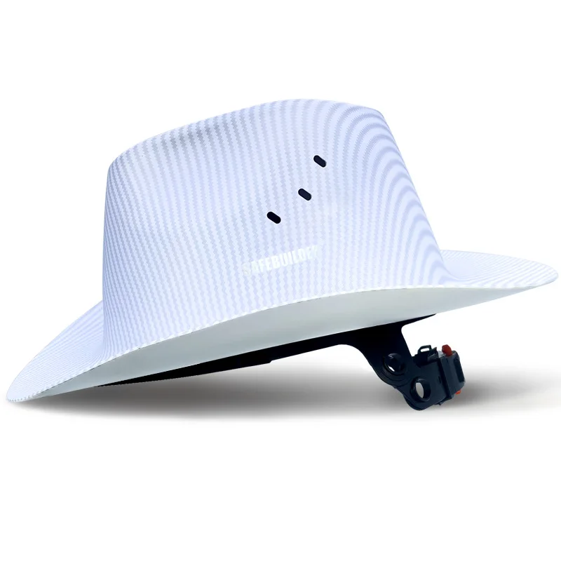 Carbon Fiber Color Cowboy Hard Hat Lightweight Breathable Comfortable Helmet Outdoor Protective Safety Helmet Fashion Hard Cap view 3