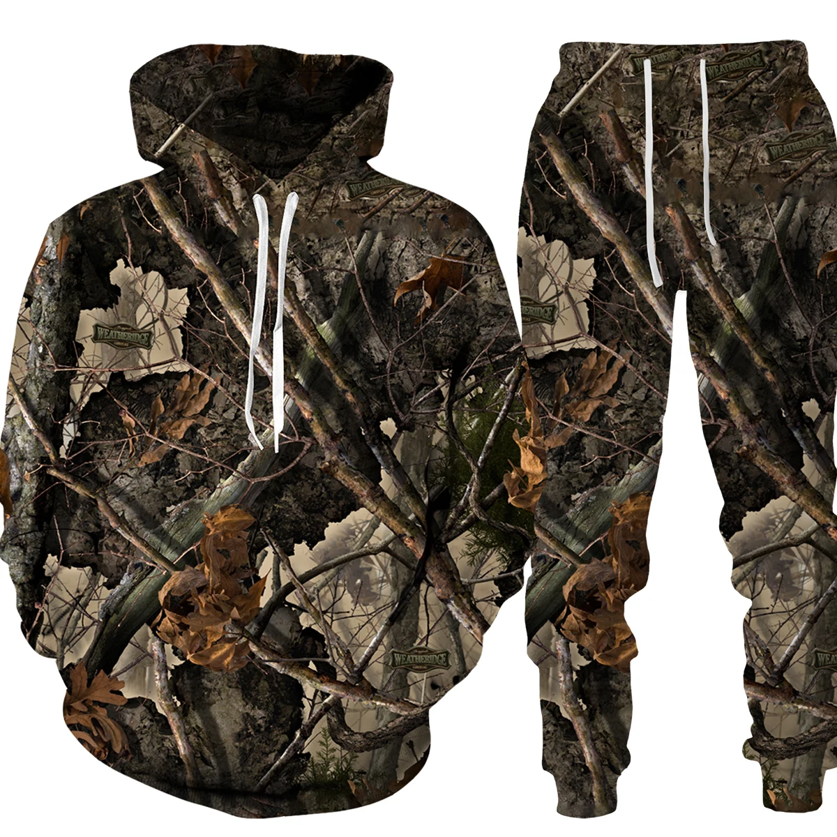 Camouflage Hunting Animal 3D Printed Hoodie Suit Men Sweatshirts Sweatpants Fashion Two Piece Tracksuit Set Men's Clothing
