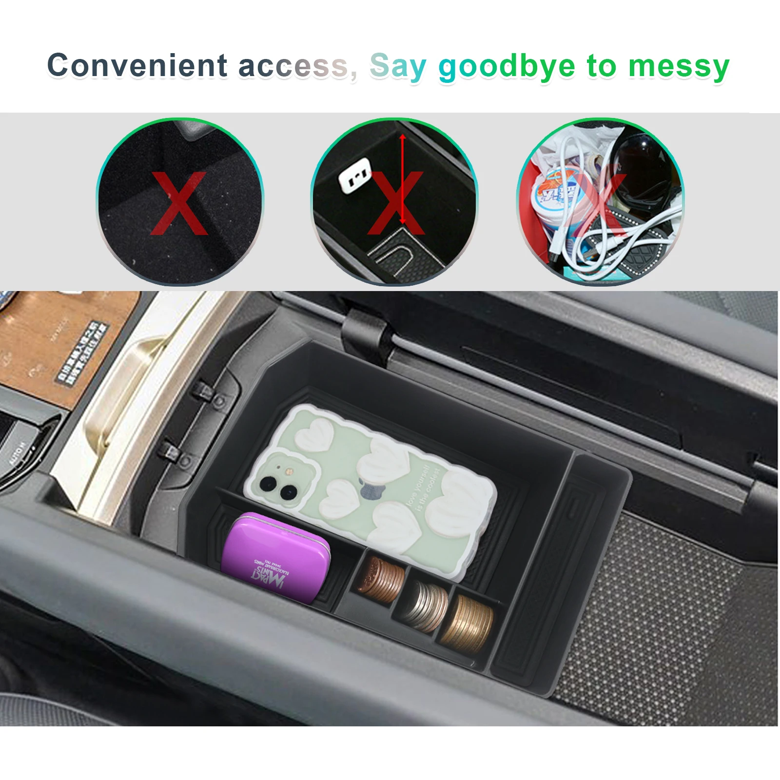 RUIYA for BMW iX I20 Elektro EV 2022 2023 2024 Car Armrest Box Storage Central Control Container Auto BMW iX Accessories 2024