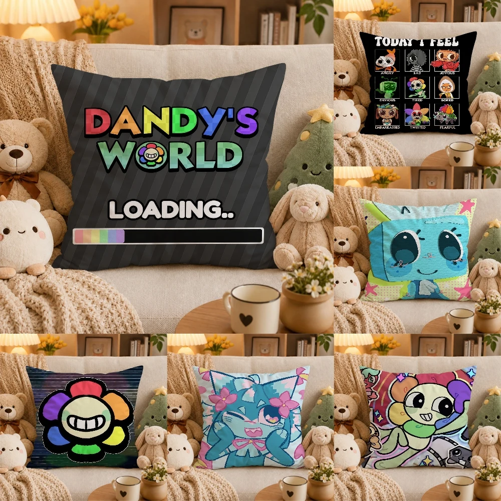 D-dandys W-world GamePillow Case Plush Pillow Cases Home Decoration Pillow Cover for Sofa Bed Chair Living Room