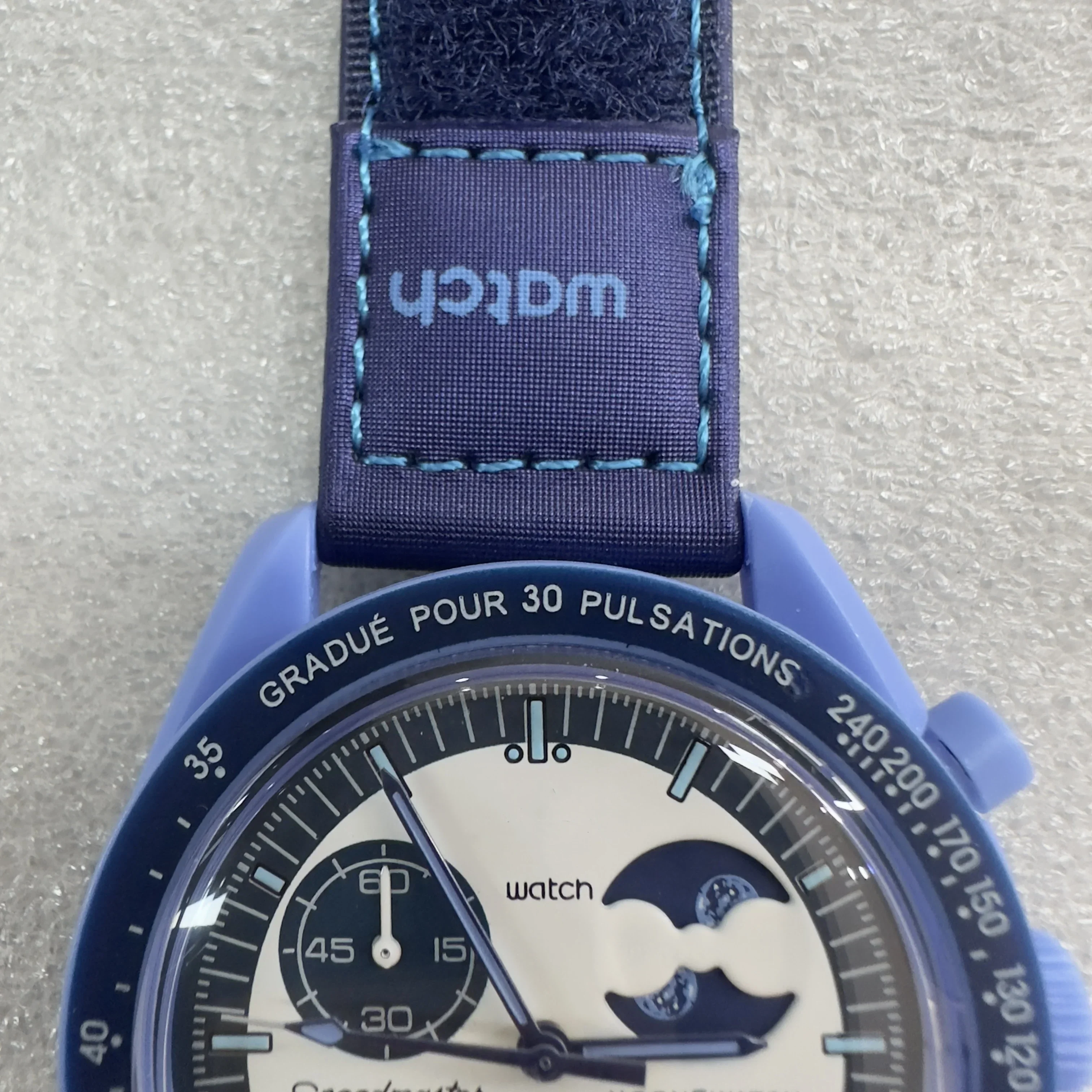 Orologio da coppia di lusso Moon Mission Cronografo a 6 lancette al quarzo - Confezione regalo con cinturino in acciaio inossidabile con quadrante luminoso impermeabile 50M