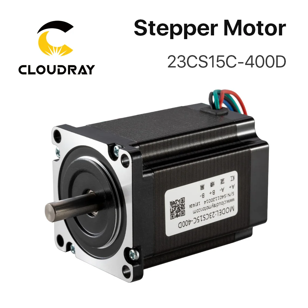 Nema23 Stepper Motor 2 Shaft 76mm 0.15N.m 4.0A 2 Phase Stepper Motor 4-lead Cable for 3D printer CNC Laser Grind Foam Plasma Cut