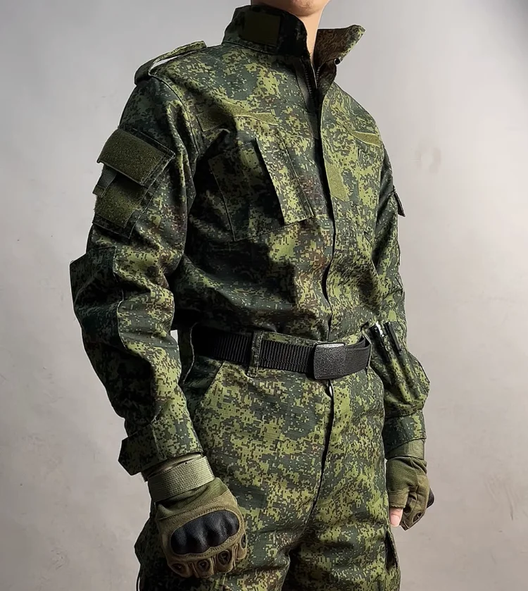 Russian Men's Green Artificial Tactical Camouflage Suit Set