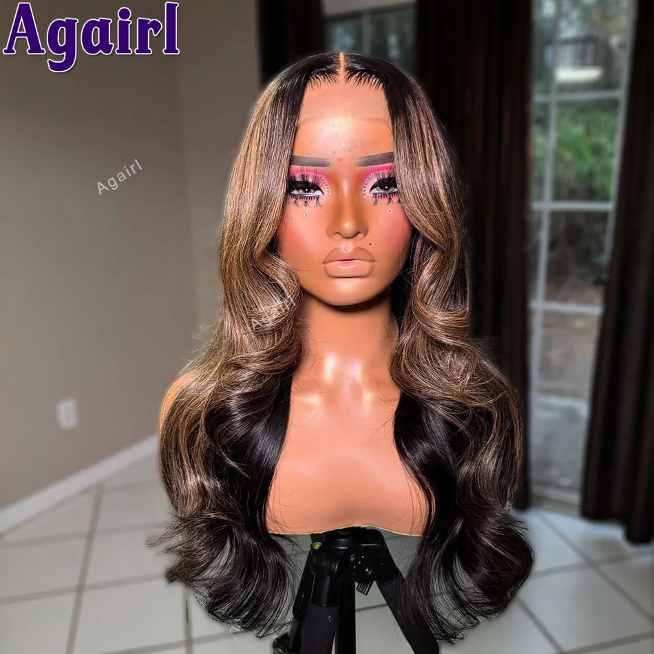 Pelucas de cabello humano con encaje frontal ondulado brasileño Remy de color rubio resaltado 13X6, peluca con cierre de encaje 6X4, prearrancada con pelo de bebé