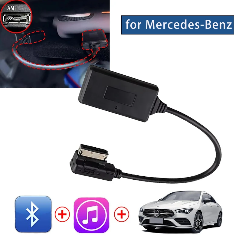 Media Interface AUX Wireless Adapter A/B/C/E/M/S/R/W/GL/ML/SL/CLS/SLK/GLK Classes 2009-2014 Bluetooth Car Kit for Mercedes-Benz