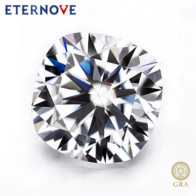 

100% Real Moissanite Loose Gemstones D Color Cushion cut 4.5-10.0mm 0.5-5.0ct GRA Certified Moissanite Stones