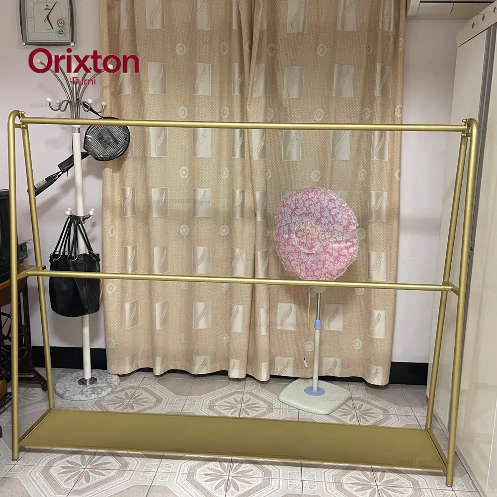 Wedding dress double-layer display rack Floor-to-ceiling shelf Clothing store hanger Women's clothing store Nakajima suit