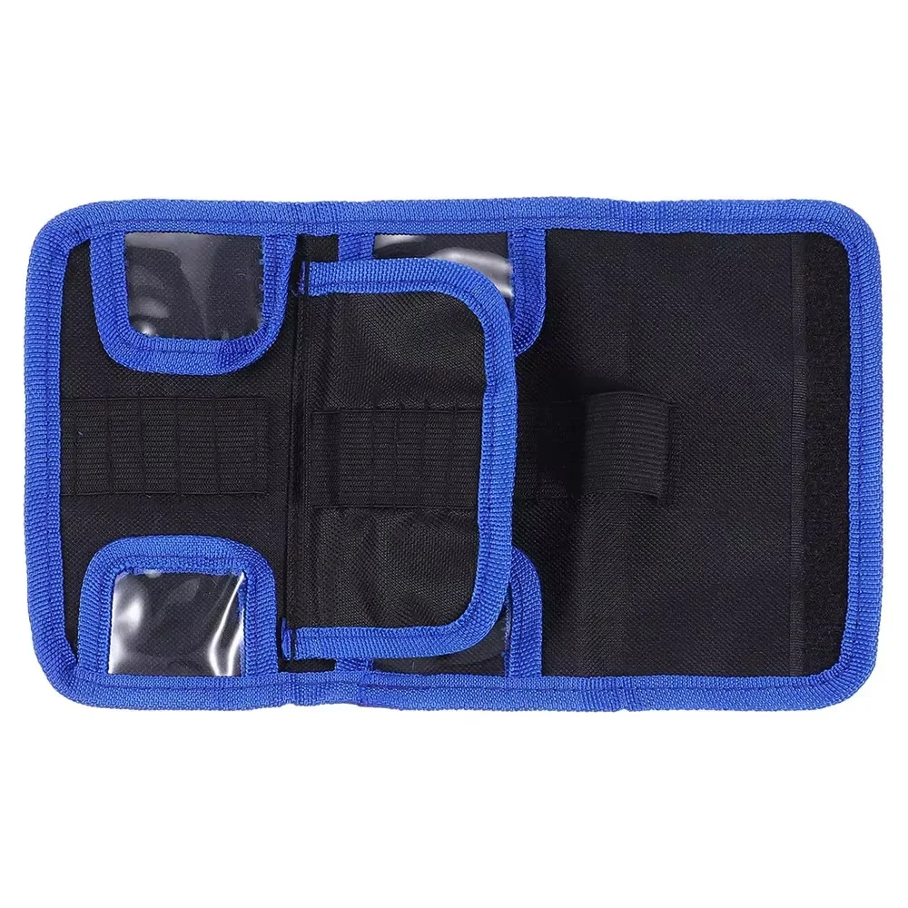Multipurpose Oxford Cloth Bits Organizer Bag Convenient Roll Up Hardware Tool Bag Blue Lightweight Handheld Pouch Storage