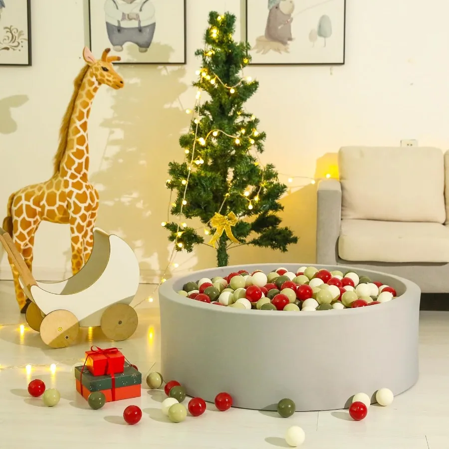 Bola pit bolas para criança bebê plástico playballs macio pastel pelotas não tóxico bpafree cores de natal 100 bolas