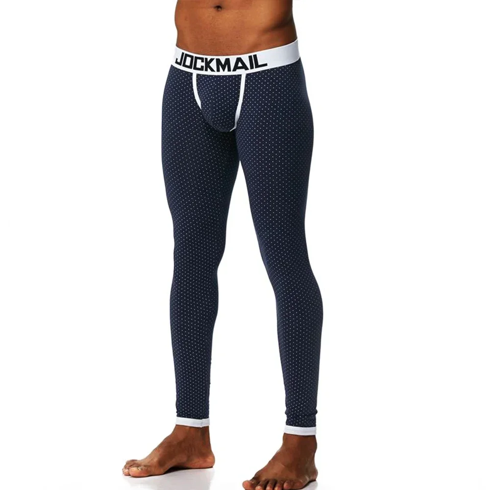 Mallas térmicas de algodón para hombre, pantalones largos, ropa interior, Sexy, a la moda, para dormir, Otoño e Invierno