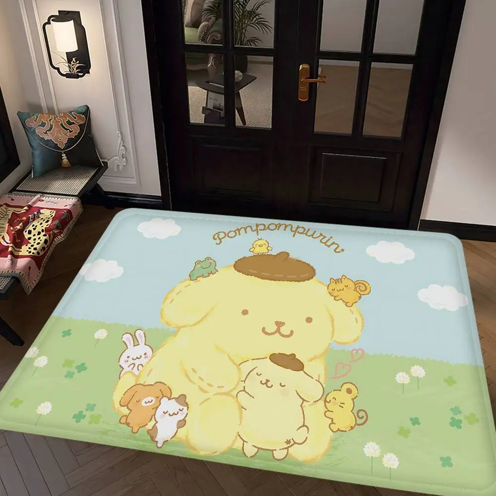 Cartoon P-Pompompurin Door Mat Cheaper Anti-slip Modern Living Room Balcony Printed Bedside Mats