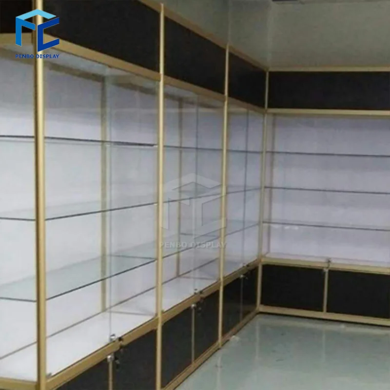 2025customized.Hot Sale Factory Price Fashionable Aluminum Store Jewelry Showcase/Glass Steel Display Cabinet