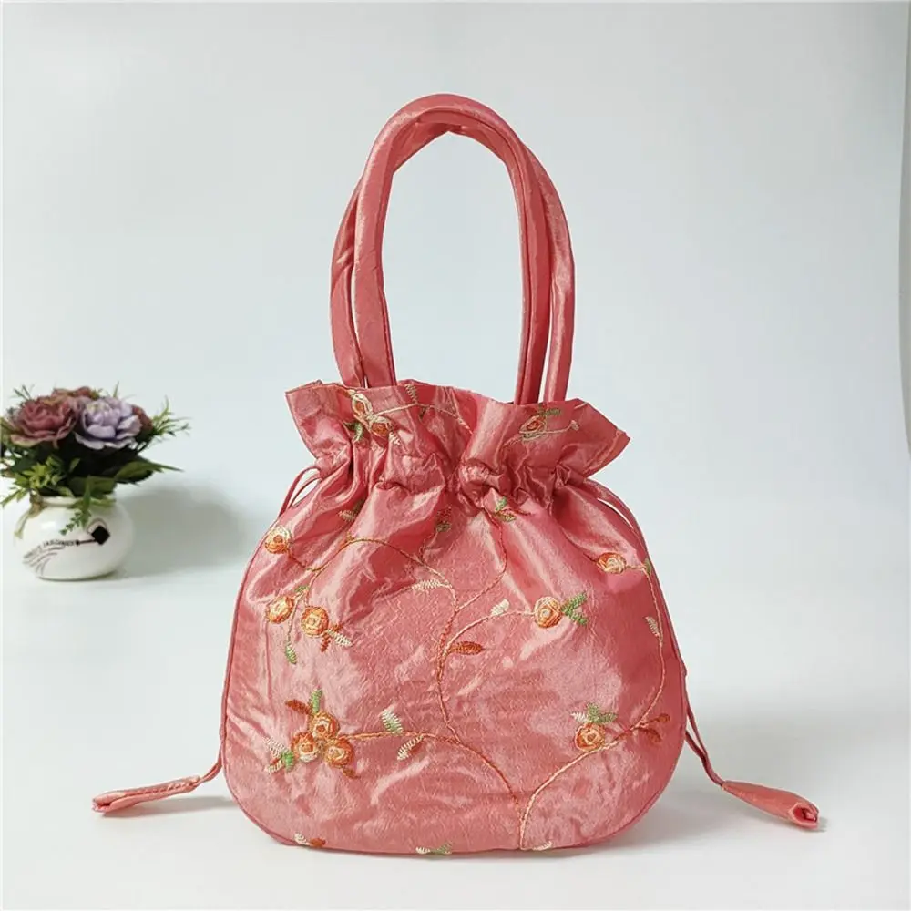 Image of Lässige Geldbeutel, Kosmetiktasche, Stickerei-Schmuckverpackungstasche, kleine Aufbewahrungstaschen, Hanfu-Taschen mit Kordelzug, Damen-Handtaschen mit Blumenmuster