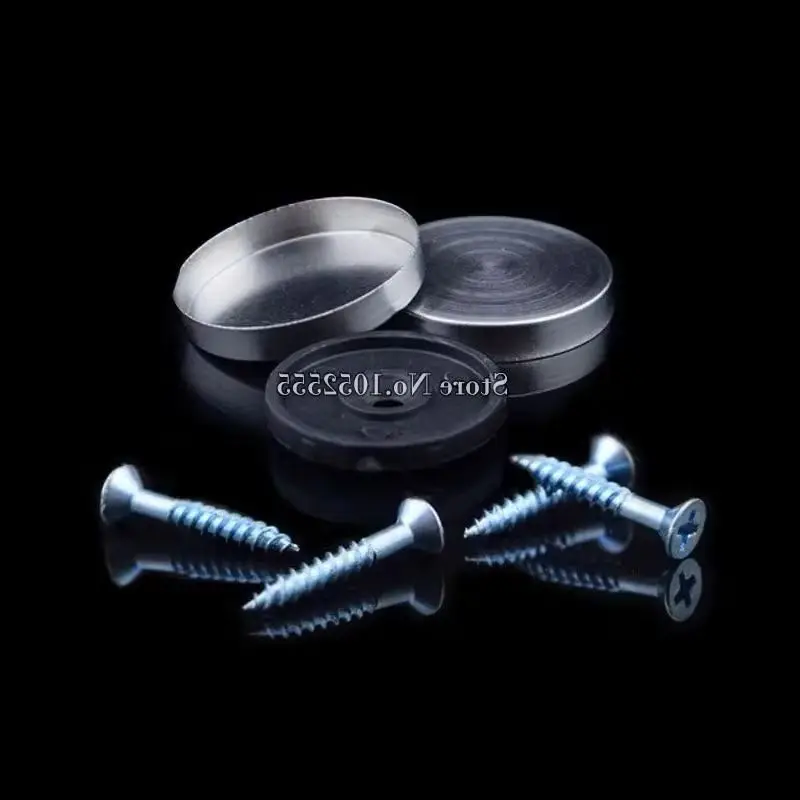 Wholesale 1000PCS/LOT Stainless Steel Glass Mirror Nails Acrylic Sign Billboard Advertising Nails Screws Decorative Cover Caps