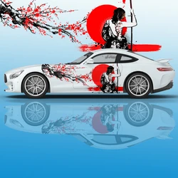 japanese geisha plum blossom ink painting Car decal side graphic vinyl decal modified racing print decoration ita decal sticker