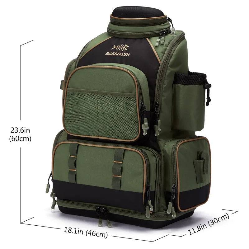Mochila Tática Leve Bassdash para Pesca com Caixa de Tackle — foto 2