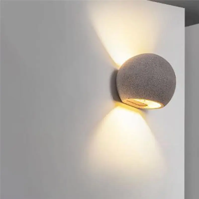 COME Industrial Novel Cement Wall Lamp Living Room Hallway Bedroom Wall Sconces Up Or Down Light Wall Light Sandstone