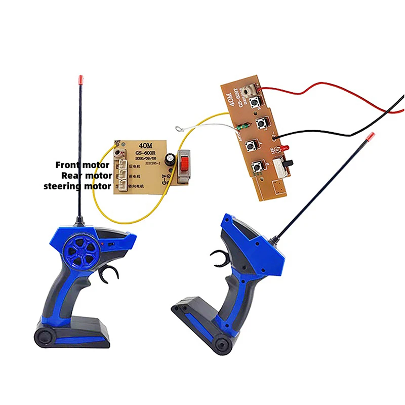 40M 4CH RC Car Transmitter Receiver Board DIY Parts Durable Circuit Module with Remote Controller for Model Replacement