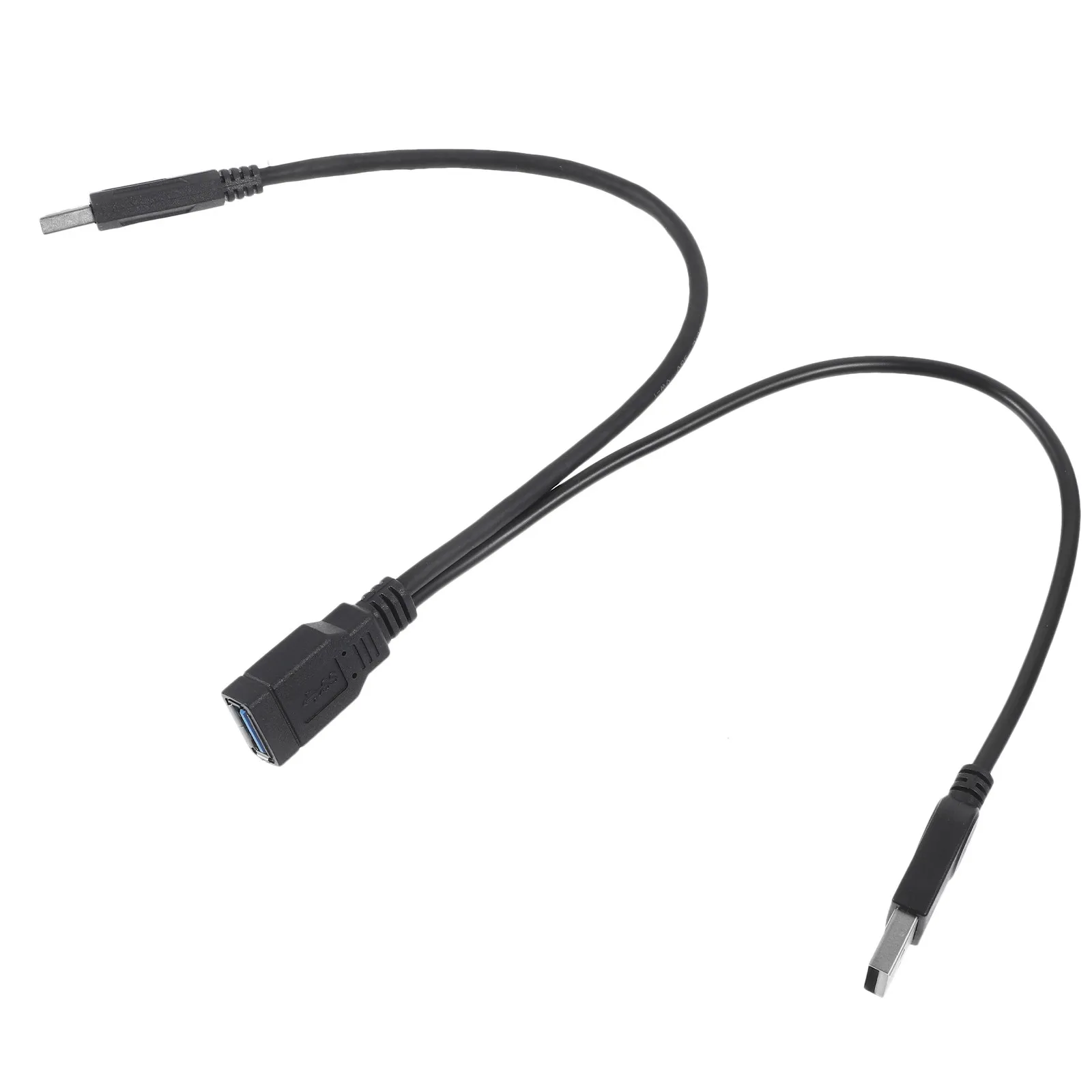 USB Y Splitter Power Splitter 2 Male to 1 Female Extension Cord Fast Data Transfer USB Adapter for Mobile Hard Drive