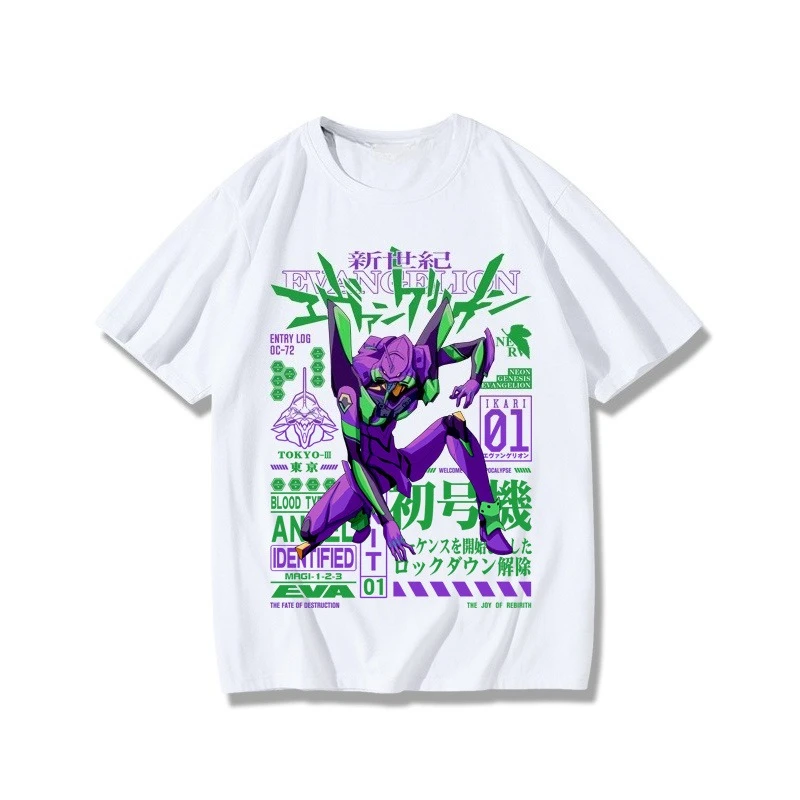 Neon Genesis Evangelion End of Eva Eye Shirt Classic Style Short Sleeve Shirt Unisex Men Women 2026 Summer Crew Pure Cotton Tee