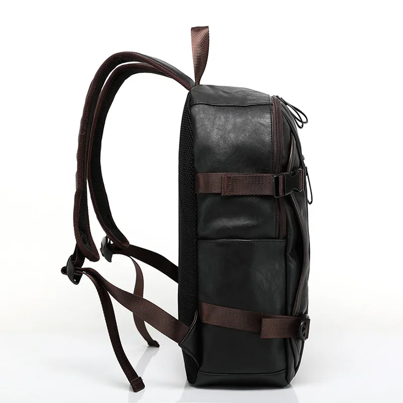 Retro Commuting Simple Travel Style Pu Leather School Student Small Computer Handheld Bag Pocket Notebook Backpacks Woman