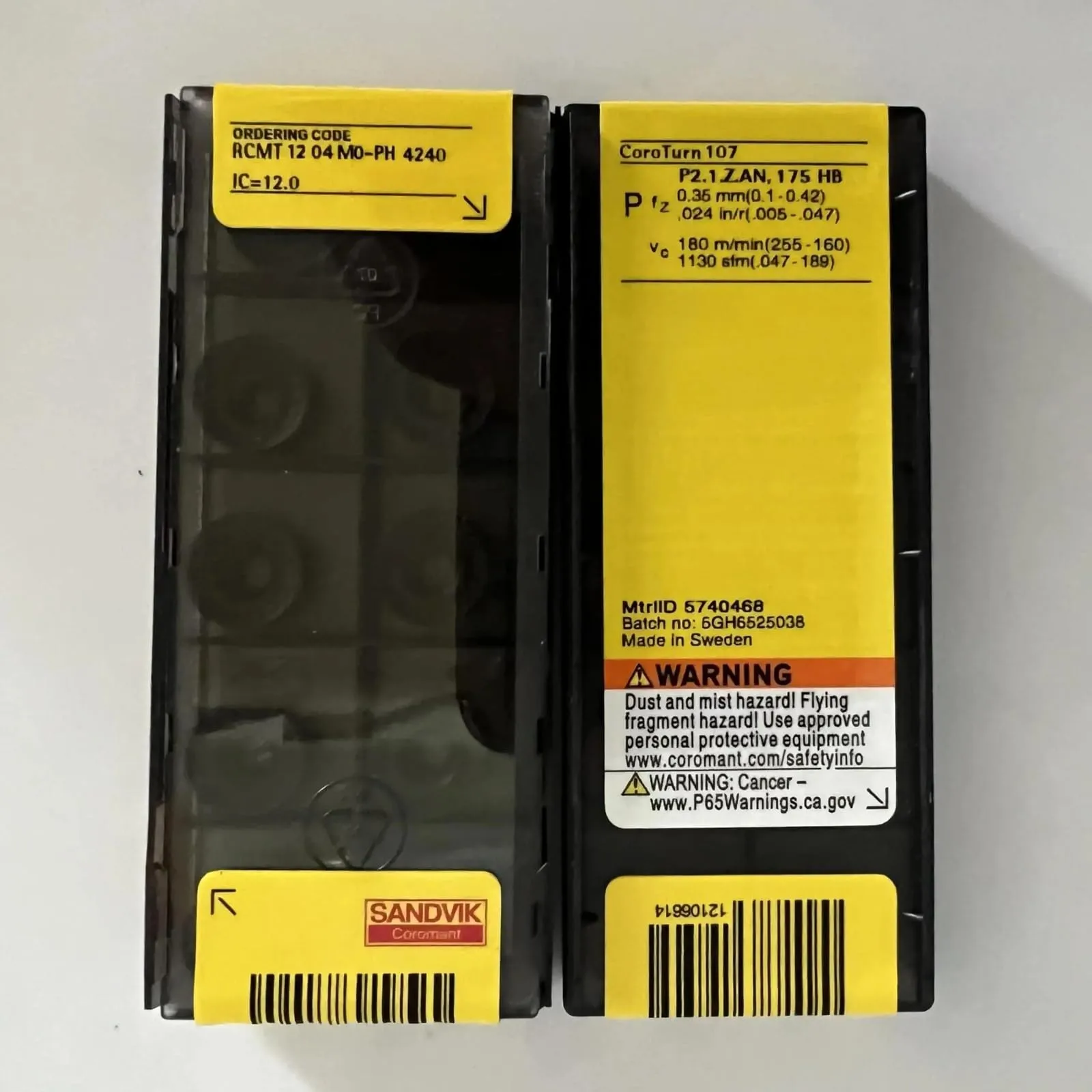 

Original SANDVIK / RCMT1204M0-PH 4240 / Hard alloy CNC Blade 10 Pcs