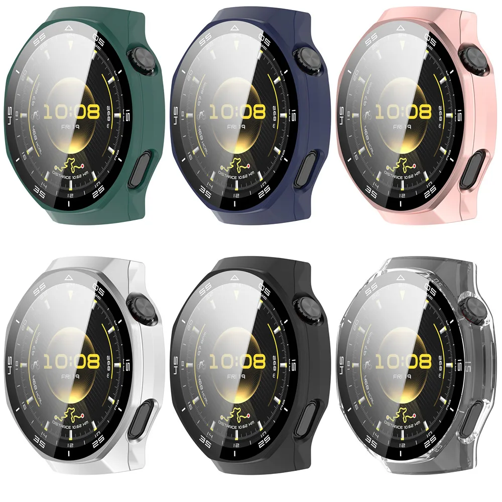 Boîtier PC pour Huawei Watch GT6 Pro 46mm, housse complète avec lunette en verre trempé, Protection contre les rayures