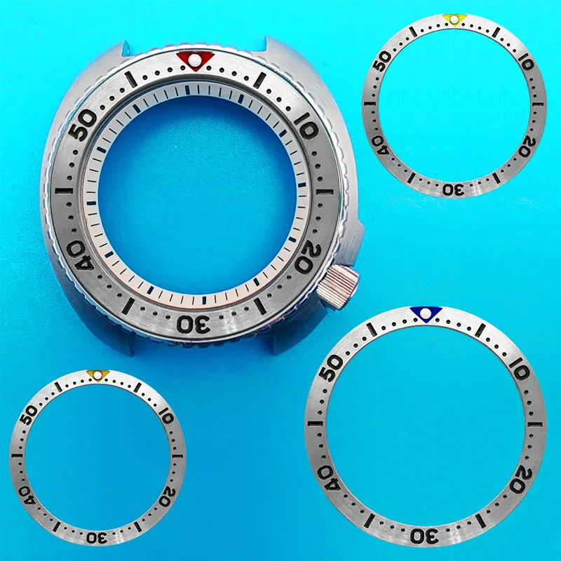 38mm Stainless Steel Bezel  SKX007 SKX009 SRPD Watch Case NH35 NH36 Movement Bezel Insert Ring Men Watch Repair Parts