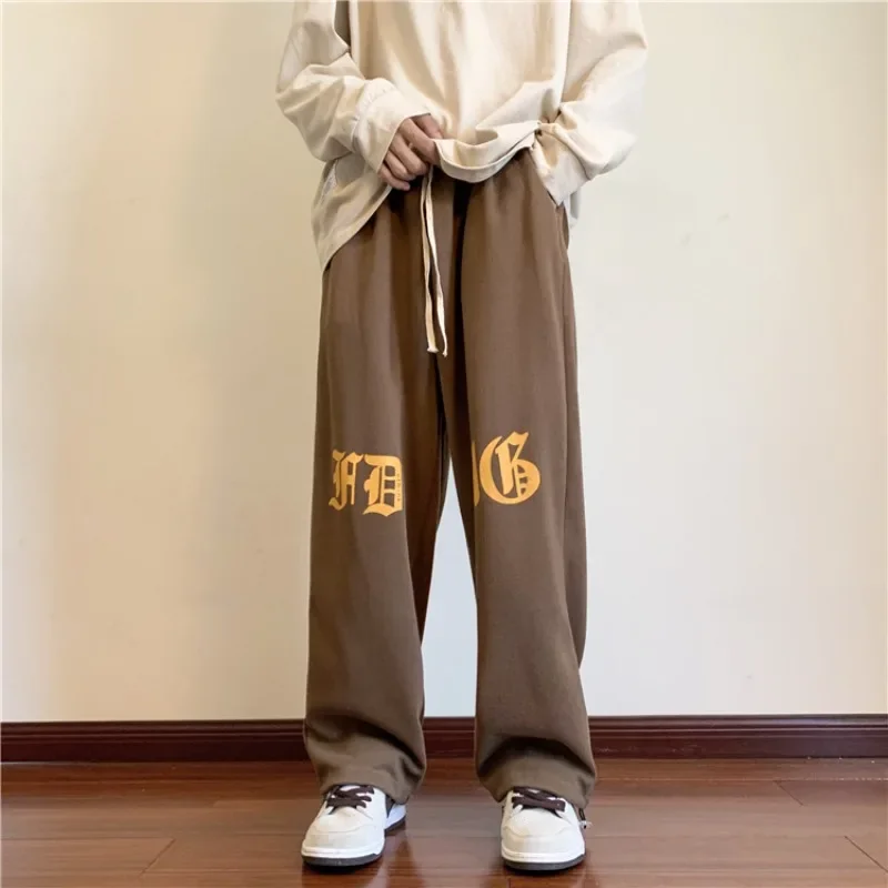 Koreaanse Harajuku Joggers Joggingbroek Vrouwen Brief Print Wijde Pijpen Broek Bf Hip Hop Streetwear Losse Casual Rechte Broek Y2K