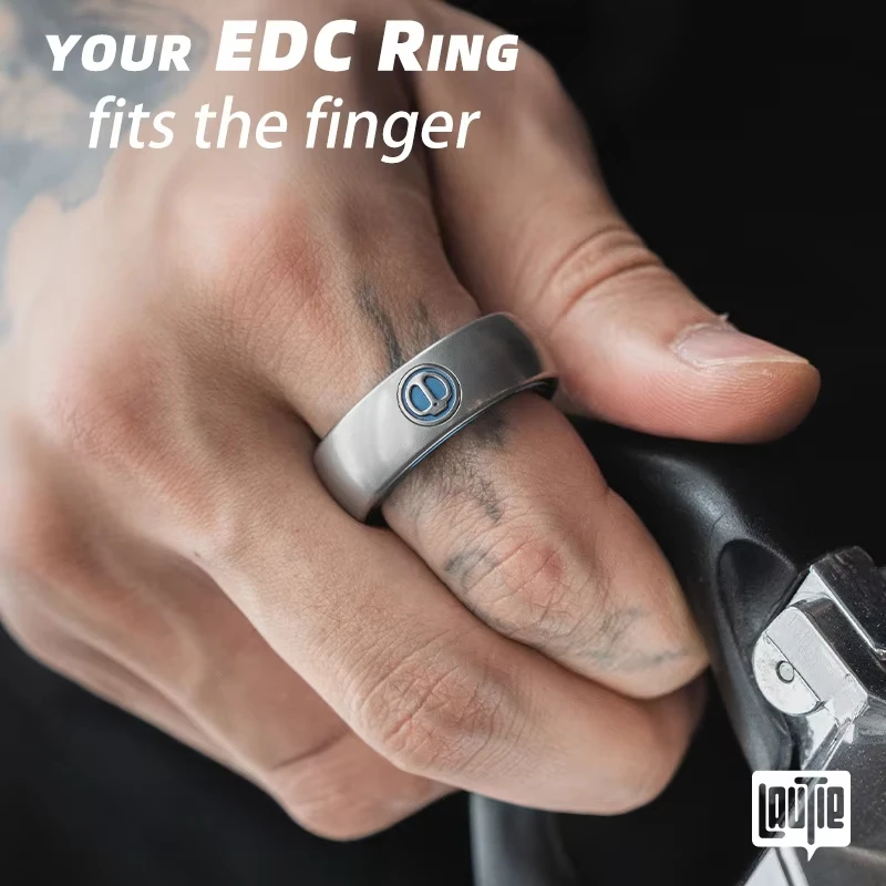 LAUTIE Aluminium-Mechaniker I, magnetischer Ratschen-Feuerzeug, dünnerer Ring, Spinner, mechanischer Fingerring, multifunktionales zappelndes Spielzeug