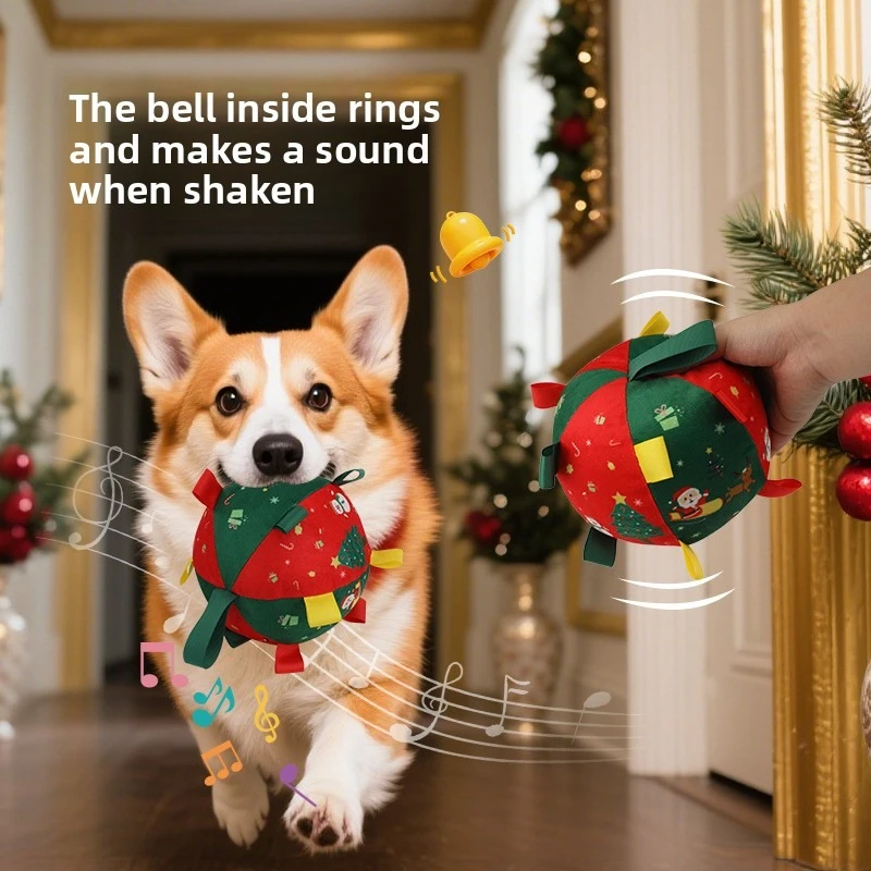 1 قطعة مضغ الكرة دائم عيد الميلاد الكلب الأضراس التفاعلية متعة بت مقاومة لغز الوقت قتل الحيوانات الأليفة لعبة مادة صحية #2