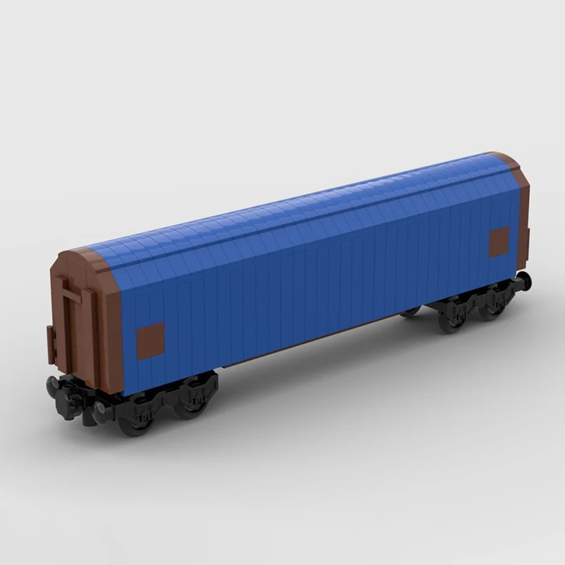 

Sliding tarpaulin wagon, railway train model,Moc building block, hopper car model, city car model, assembled toy, Christmas gift
