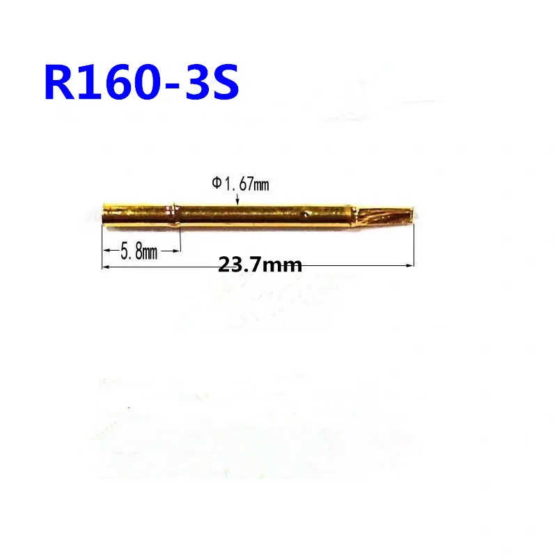 100ชิ้น/แพ็ค R160-2S/R160-3S Test Needle เข็ม1.67มม.ความยาว23.7มม.แขน