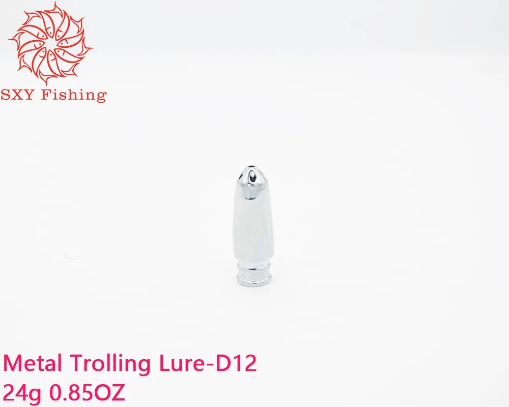 

SXY FISHING DIY Jet Head 24g 0.85OZ D12 Metal Trolling Lures for Ocean Boat Fishing Big Game Lures with 0.85OZ Jet Head Bait