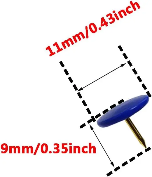 Multicolor Round Head Plastic Push Pins Thumbtacks