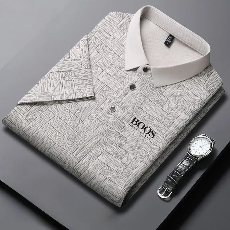 2025 Men's New Summer Embroidery Business Casual Short sleeved POLO Shirt Fashion Short sleeved Comfortable and Breathable Top image 3