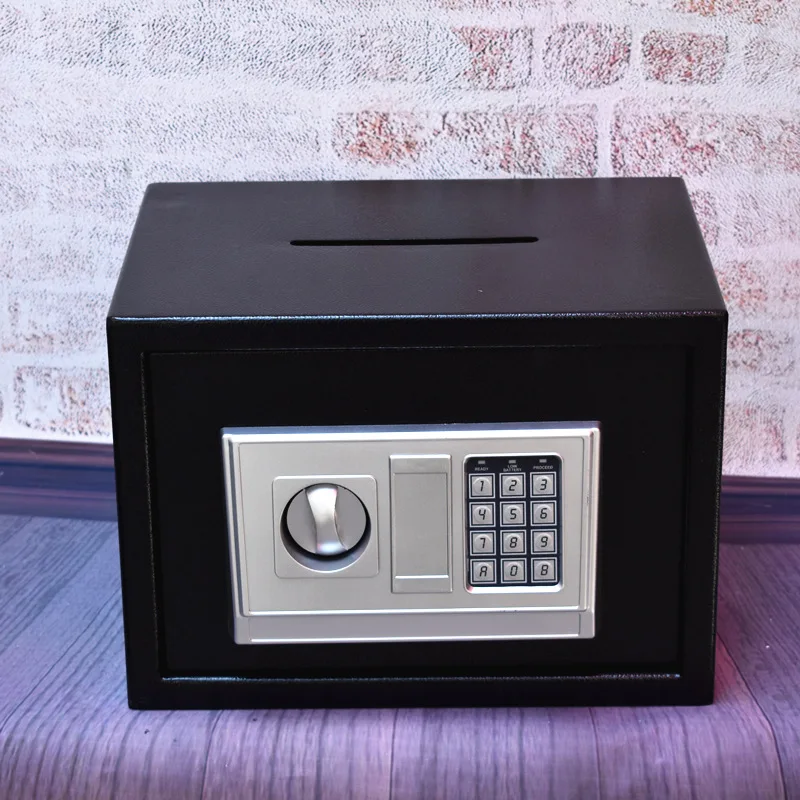 Fingerprint family safe anti-theft office safe coin deposit hotel cashier money storage box door password payment