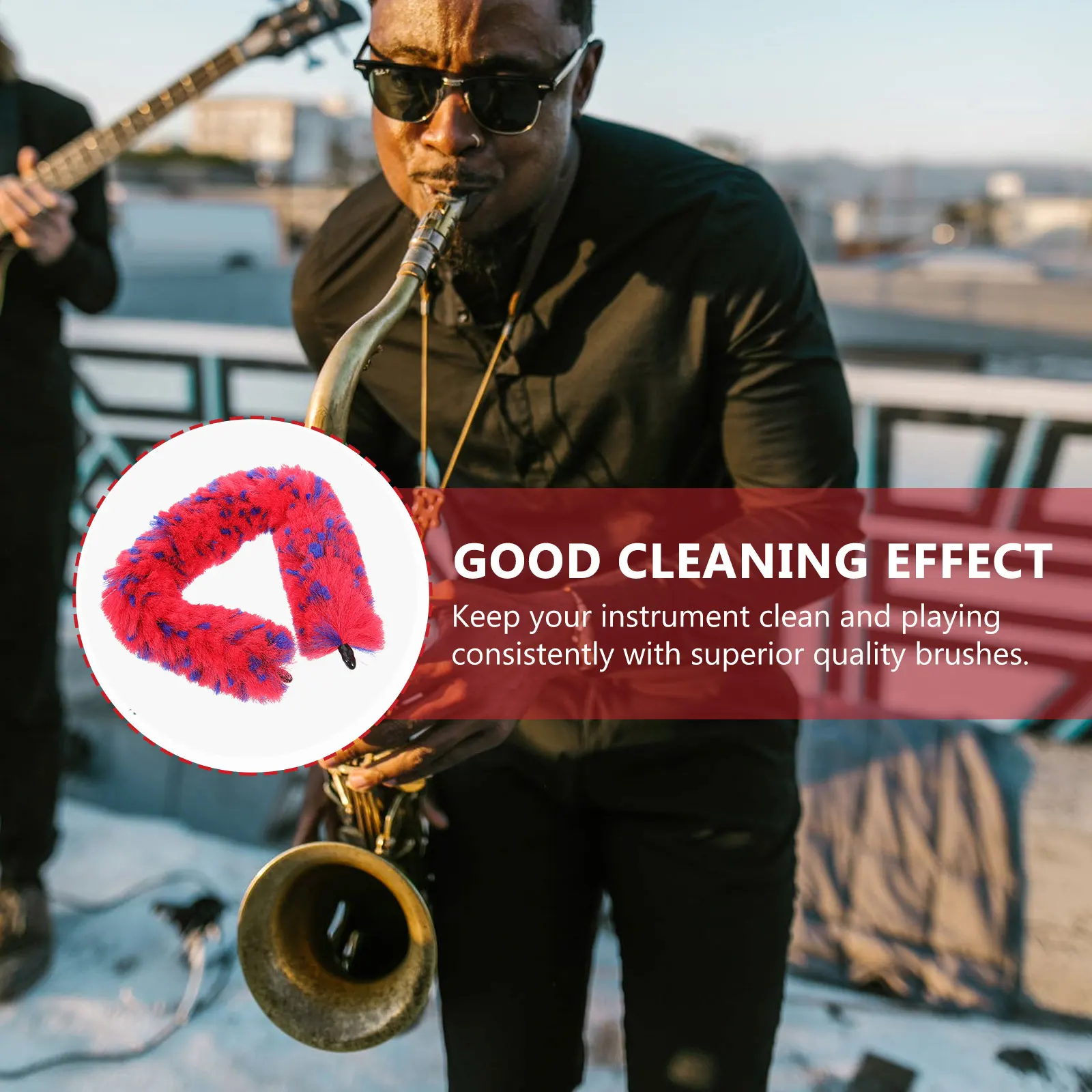 

Saxophone Cleaning Brush Musical Instruments Flute Saxophones Bend Neck Tools Woolen Rod