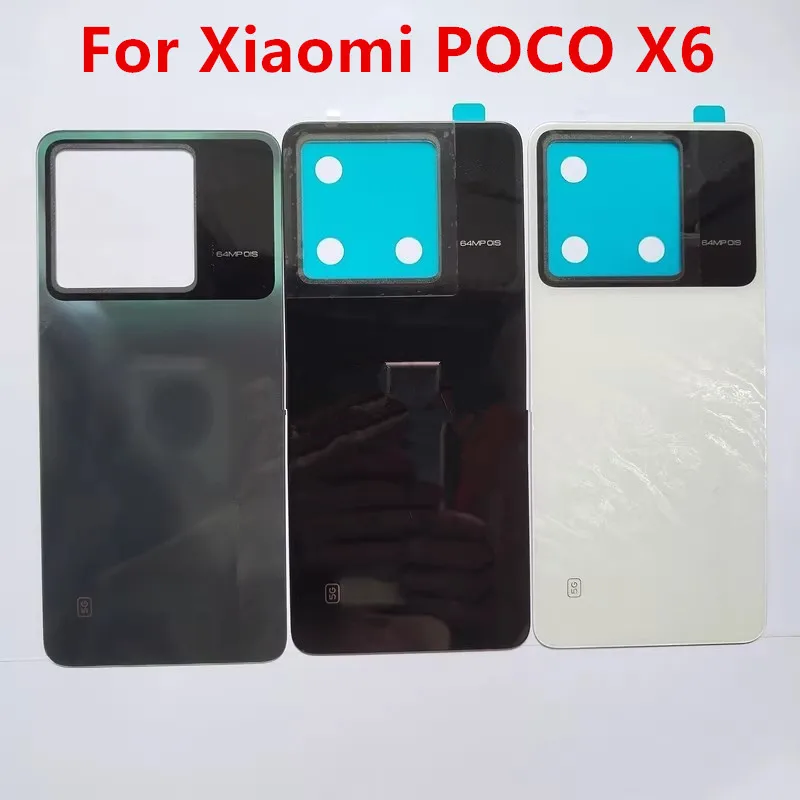 X6 Battery Back Cover For Xiaomi POCO X6 5G Rear Housing Case Replace Phone Repair Spare Parts 23122PCD1G 23122PCD1I