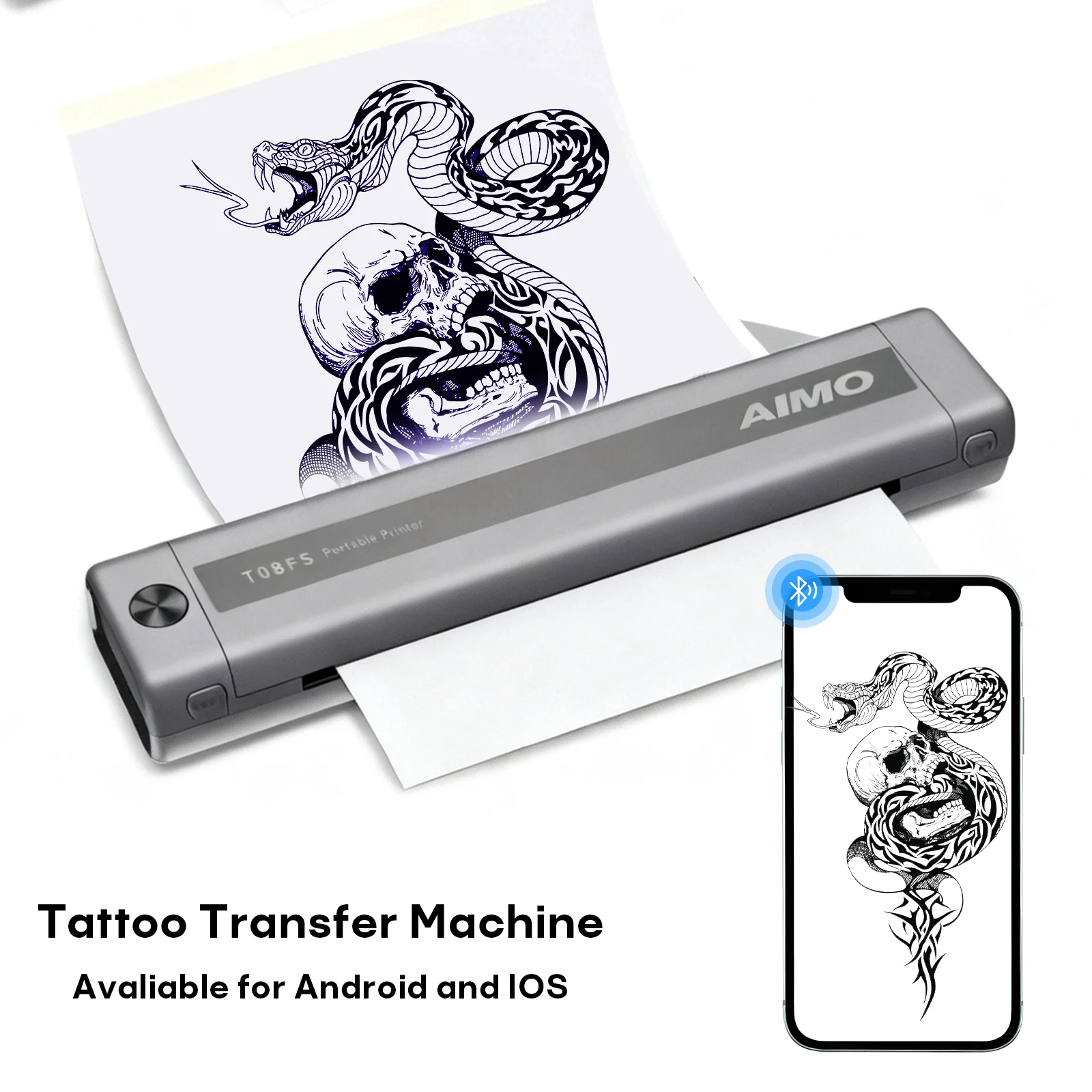 

Bluetooth Tattoo Stencil Printer Professional Tattoo Machine With 10pcs Transfer Papers High Quality Tattoo Stencil Printer