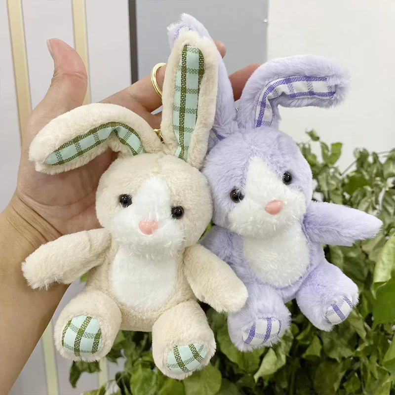 LLavero de juguete de peluche de conejo perfumado de dibujos animados, colgante de animales de peluche, bolsa de conejito para niños, mochila colgante, regalo de muñeca para niña, 18cm