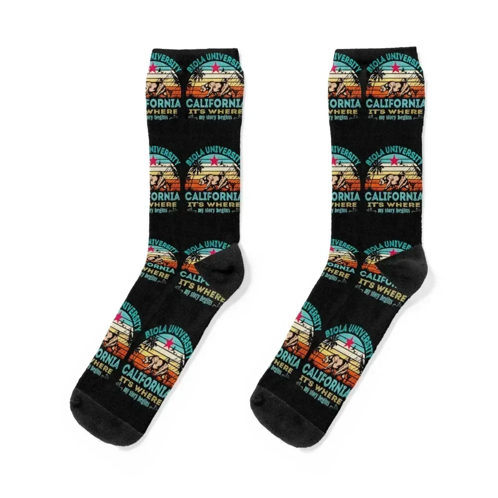 Biola University California Itamprsquos Where My Story Begins Socks Rugby Toe sports Socks For Girls Men's