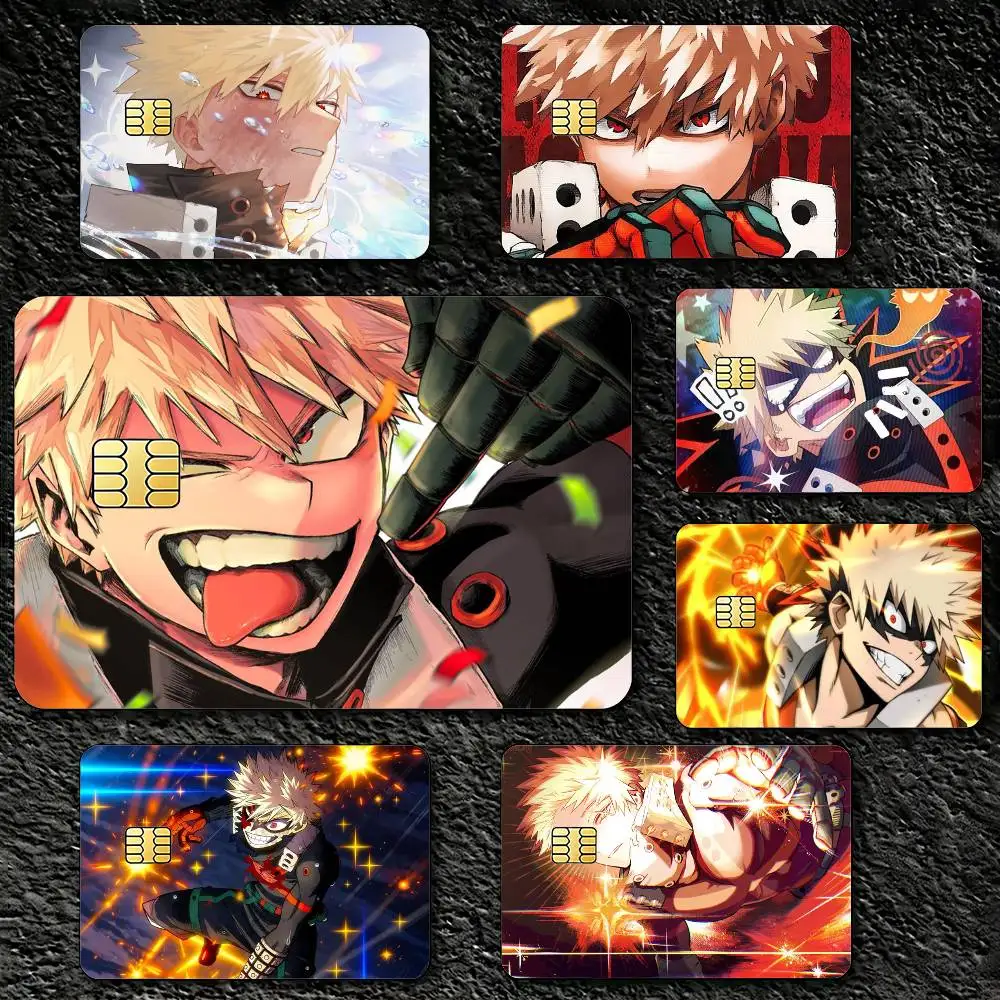 Katsuki Bakugo Japanese Anime Sticker Decoration Creative Bank Card Bus Metro Waterproof Sticker